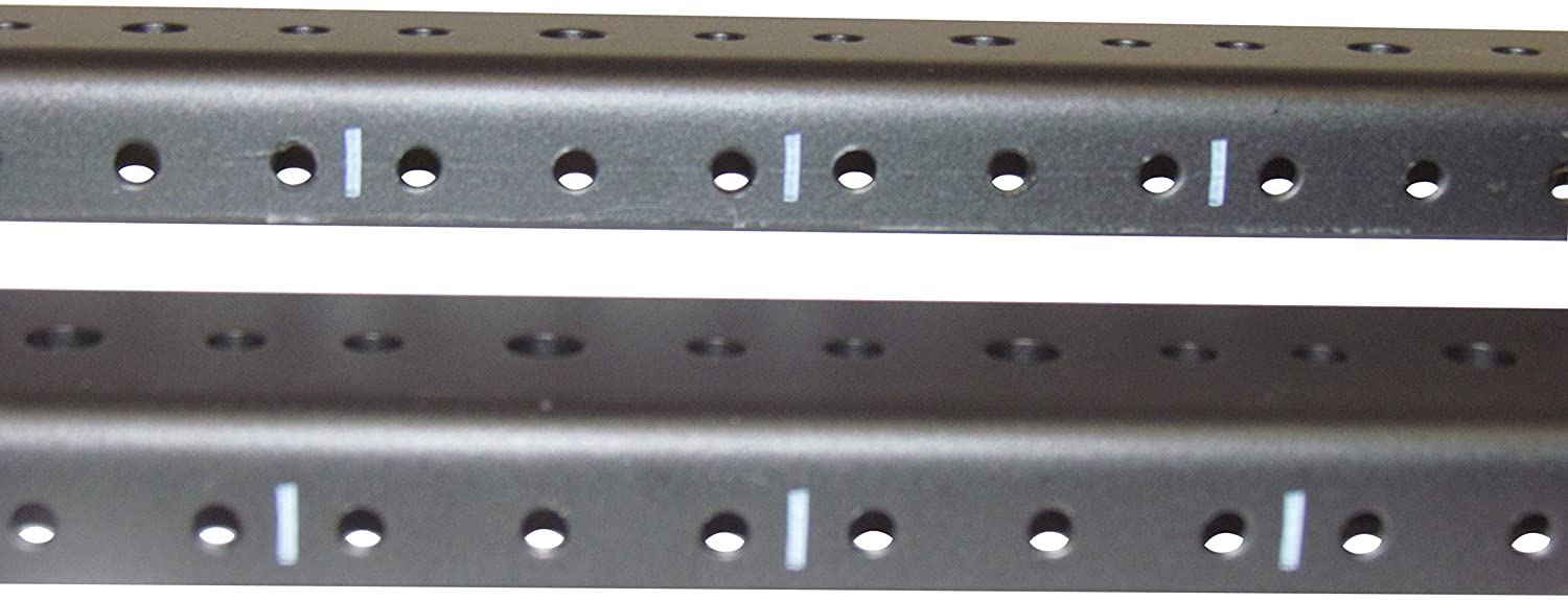 ISO9001 Rohs CE 16949 2U Heavy Duty Steel Vertical Rack Rail Pair DIY Kit With Hardware