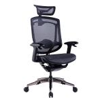Marrit Chair Chromed Aluminum High Back Executive Chair With Headrest