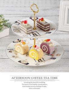 Quality Two Layer Cake Stand SGS Porcelain Serving Set wholesale