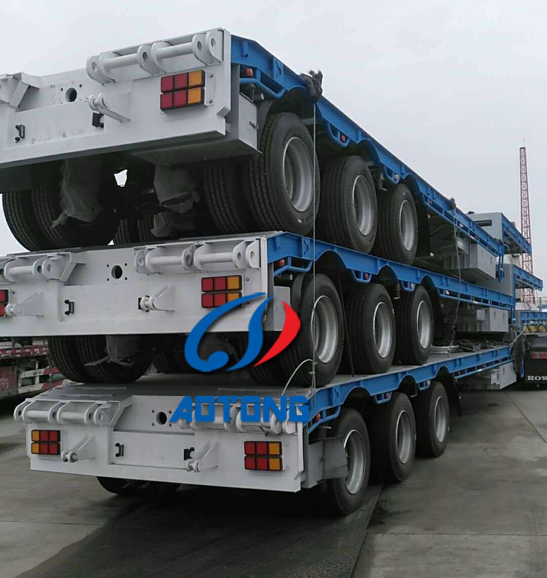 Detachable Gooseneck Lowboy Truck Trailers for Heavy Equipment Machinery Transport