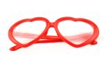 Red Frame Plastic Diffraction Glasses For Night Club , Dance Event