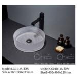 Bathroom Crystal Black Tempered Glass Basin Sink Round Colorful Diamond Design