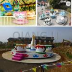 24 Persons Amusement Park Thrill Rides Family Play Coffee Cup Ride OEM / ODM
