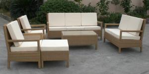 Quality 7pcs modern garden wicker furniture wholesale