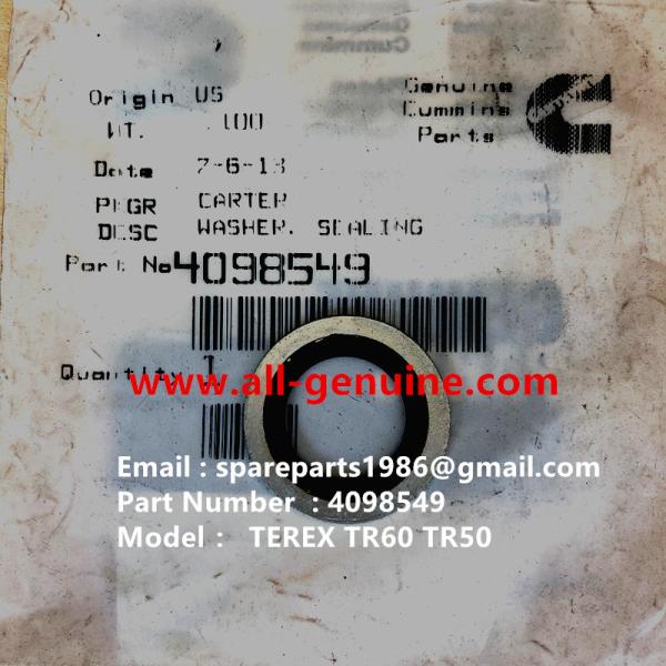 CUMMINS TEREX 4098549 WASHER DUMP TRUCK NHL TR35 TR50 TR60 TR100 3305B 3305F