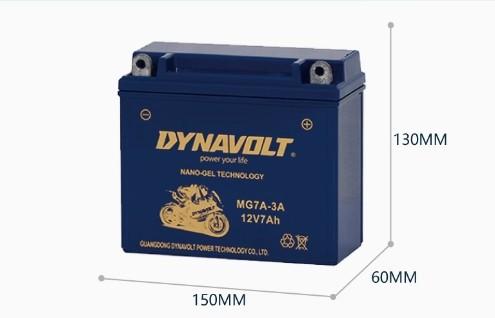 DYNAVOLT MG7A-3A BATTERY 12V 7Ah New Original Motorcycle Battery Nano Gel