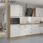 Plywood Antique Kitchen Cabinets and Modern Style Countertop Edging for Classic