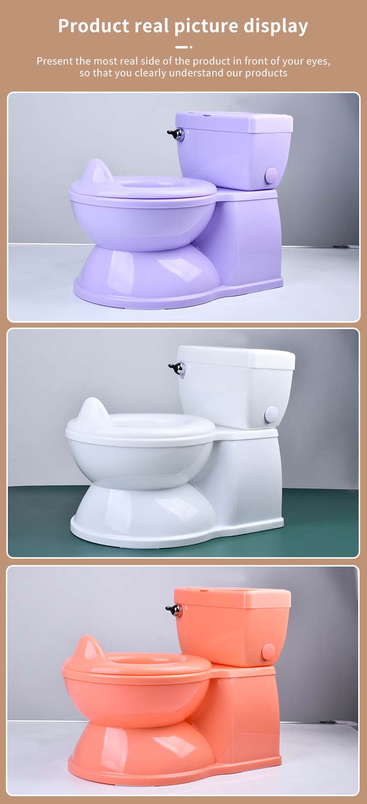 Custom Logo Baby Potty Toilet EN-71 Certified Purple Training Potty for Babies