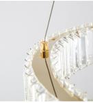 Modern Crystal Led Chandelier for Living Room Bedroom Crystal Ring Circle