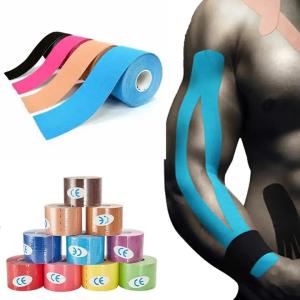 Quality Precut Athletic 5cmX5m Kinesiology kinesio tape tape For Muscle thearpy body tape kinesiology wholesale