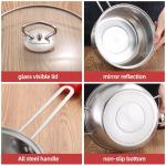 Kitchen Household Stainless Steel 3 Piece Pot And Pan Set Suit Ollas Cookware