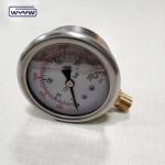 Customizable 1/4 BSPT Bottom Connection Vacuum Oil Filled Pressure Gauge Raw of
