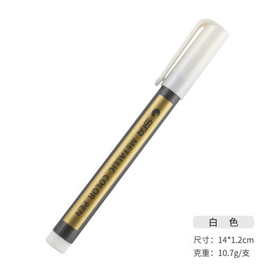 DIY Black Cardboard Art Marker 8151 Color Metal Paint Note Number Pen Flat Brush Tip