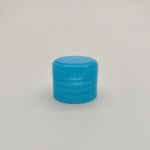 Quality Round Top 28/410 blue Plastic Flip Top Cap For Lotion Bottle wholesale