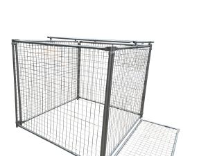 Quality Customized Galvanised Steel Rubbish Cage HDG 14 Microns / 42 Microns wholesale