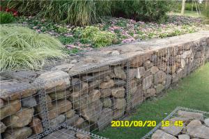China Grey Galfan Coated Welded Gabion Box Retaining Gabion Rock Cages on sale