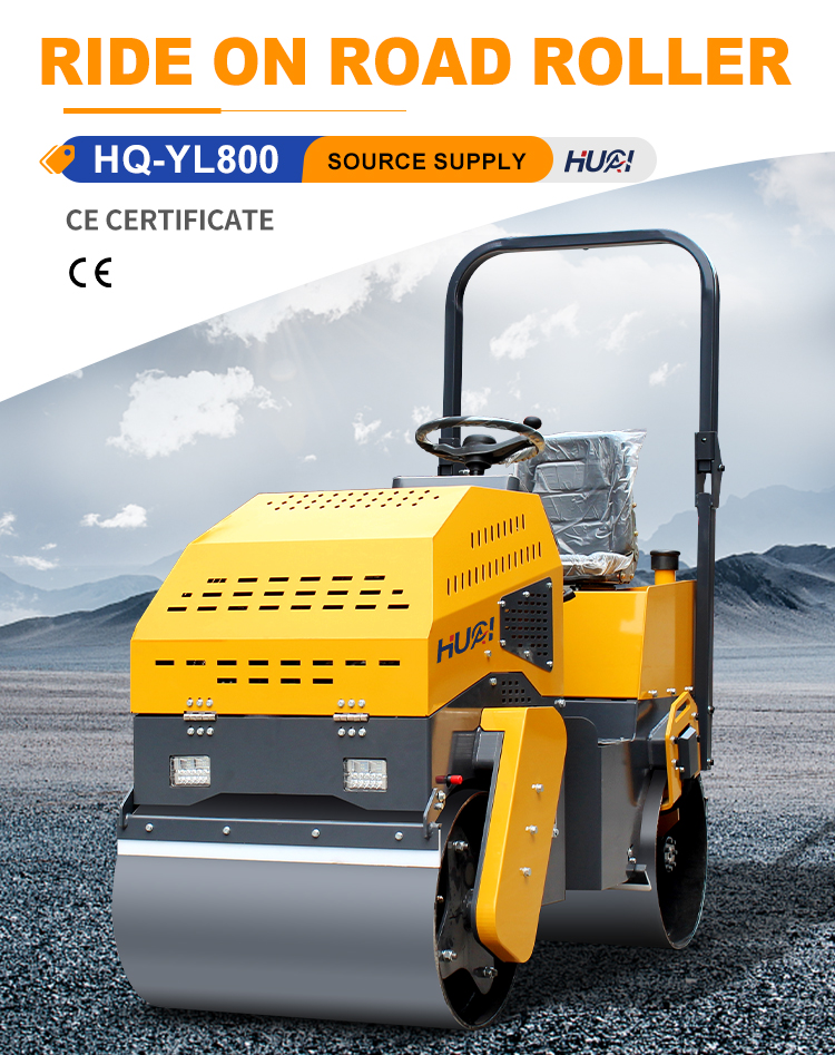 2100*940*1500mm Durable 1 Ton Mini Asphalt Road Roller Compactor for Food Beverage Shops