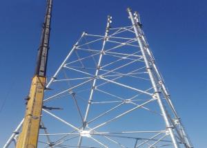 Quality 10KV - 1000KV Tubular Transmission Tower 4 Angle 2 Steel Pipe Pole Flanged Connected wholesale