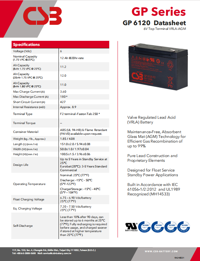 Uninterruptible Power Supplies Chargeable Gel Battery for Inverter 6v 4.5ah 7.2ah 12ah Solar Panel Storage Battery System