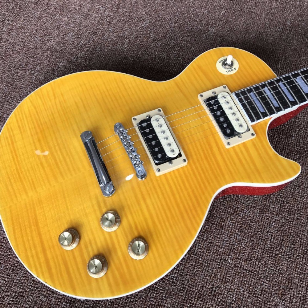 Wholesale and Hot selling OEM New arrive Custom Shop yellow top standard SLASH Electric Guitar
