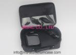 Black Makeup Organizer Bag Light Weight , Carrying Tools Travel Cosmetic Bags