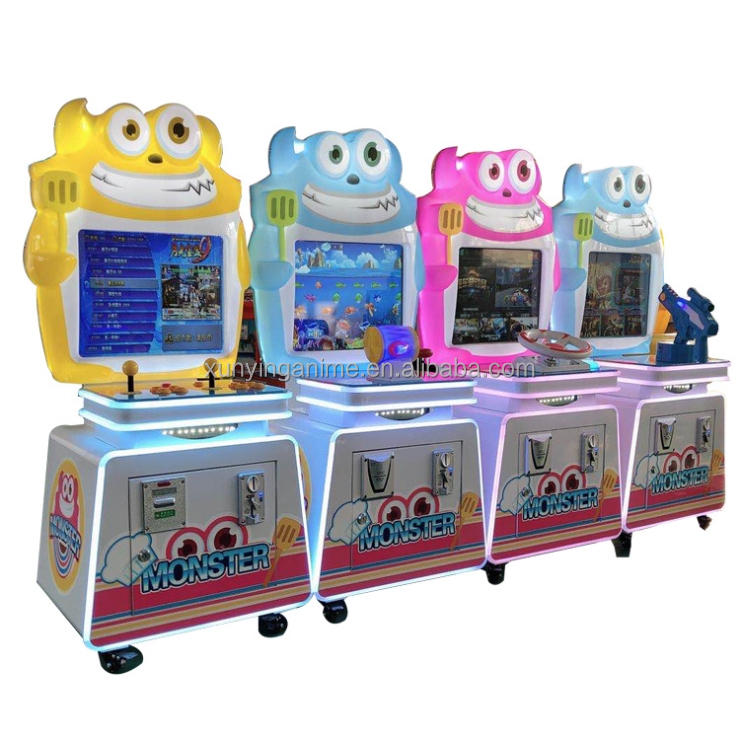Customized Kids Coin Operated Multifunctional Video Game Machine with EU/US/UK/AU Plug