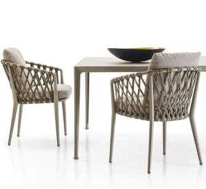 Quality New design Hotel Aluminium Textilene chairs and table Outdoor Garden Backyard PE Rattan chair wholesale