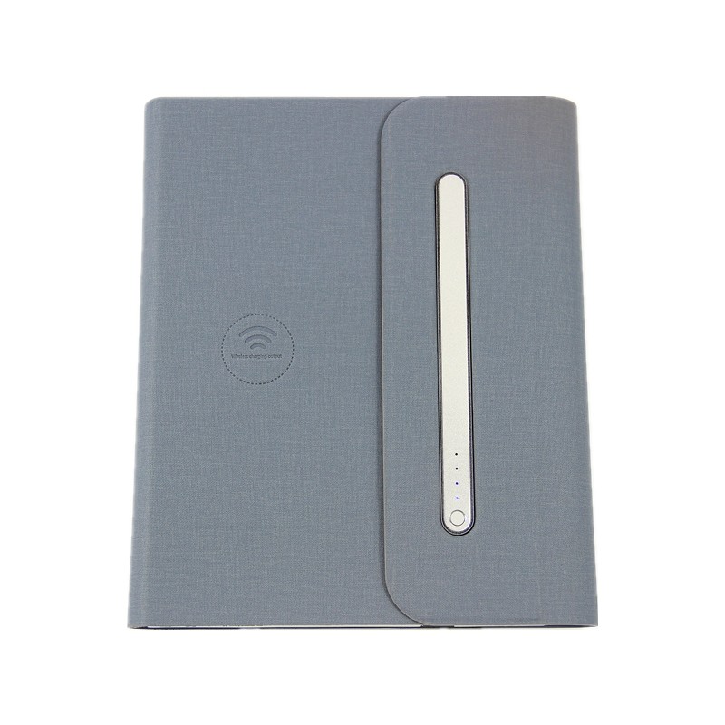 Foldable Portable Wireless Charging Notebook Diary With Powerbank