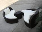 Poly Rattan Waterproof Lounge Bed , Rattan Conservatory Furniture