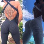 Fitness Active Wear High Waist V Neck Sleeveless Romper