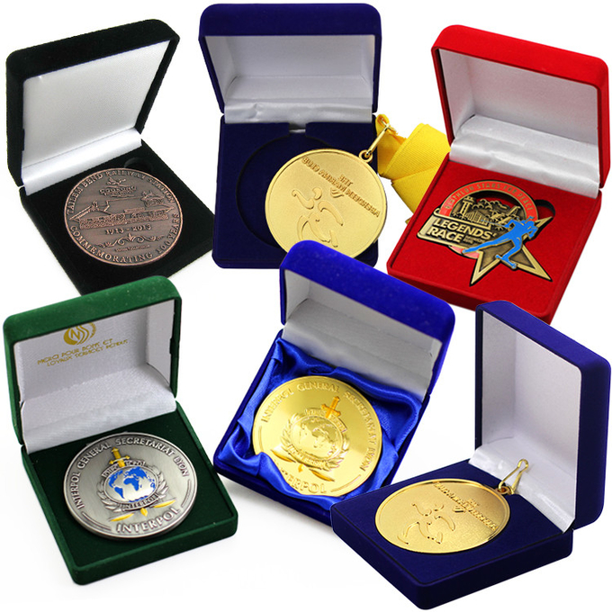 Wholesale Custom Medal Logo Medallion Soft Enamel Gold Silver Marathon Running Custom Metal Sport Medal