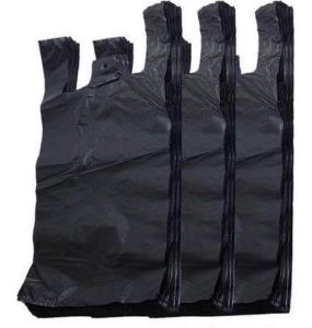 Quality Black Color Biodegradable T Shirt Bags , T Shirt Plastic Shopping Bags wholesale