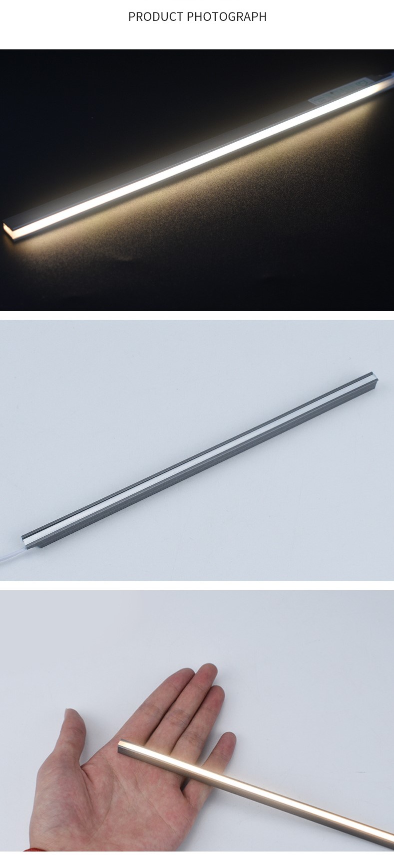 30000 Hours Working Time LED Under Cabinet Lighting for Home Furniture without Dimmer