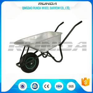 Quality 5CBF Heavy Duty Wheelbarrow Galvanized Durable Metal Tray Load Capacity 150kg wholesale