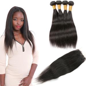 Quality Unprocessed Indian Human Hair Bundles / Straight Indian Remy Hair Weave wholesale