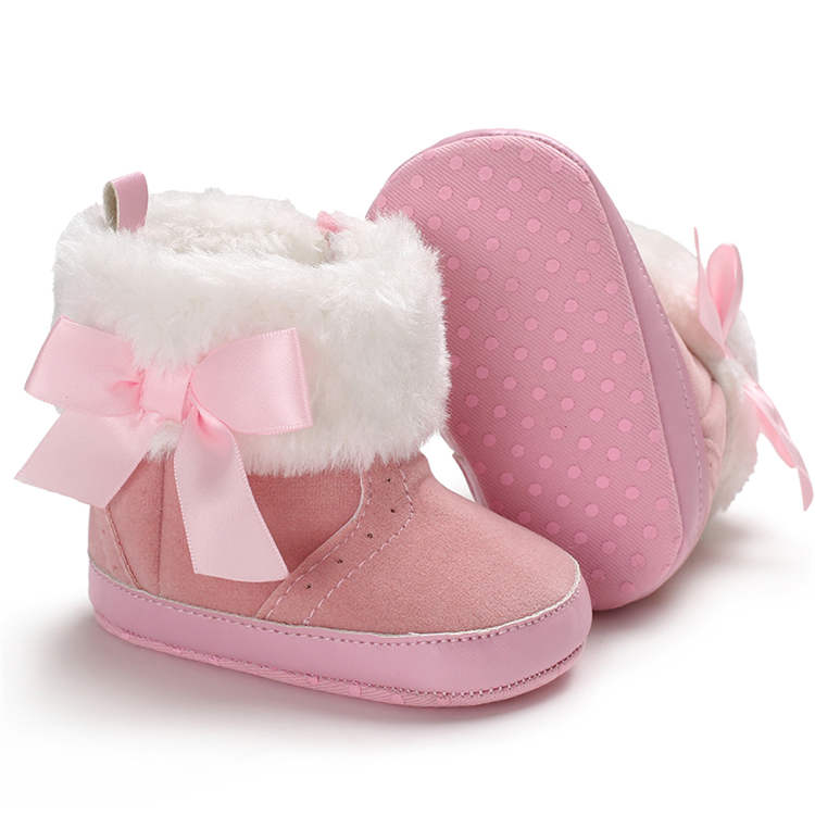 2019 winter warm plush 0-2 years girl princess baby booties newborn