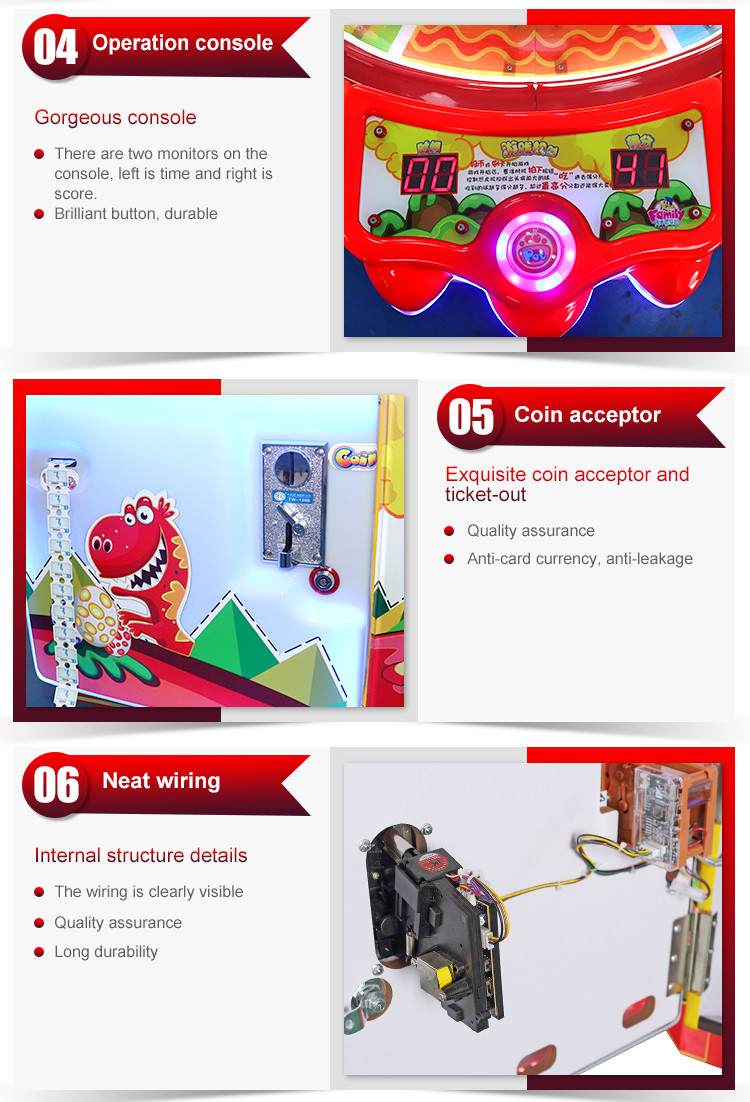 Dinosaur Mouth 4 Players Prize Gift Arcade Game Machine Redemption Game
