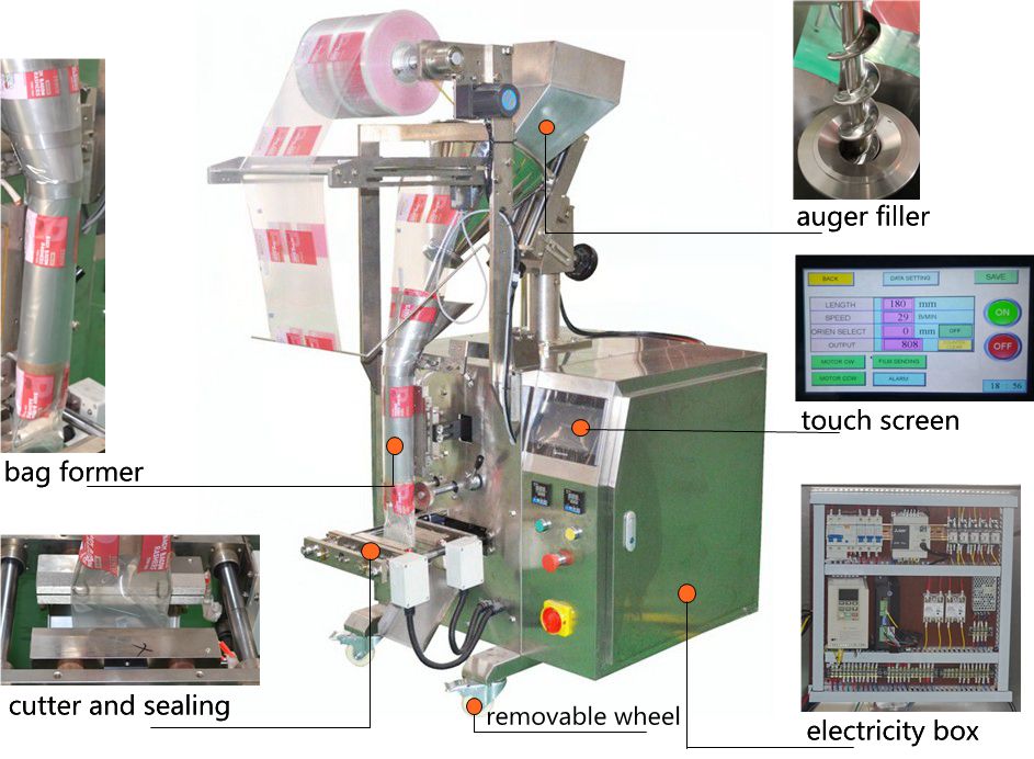 Pepper packaging coffee capsule detergent powder packing machine