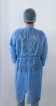 Disposable Blue Hospital SMS Waterproof Isolation Gowns