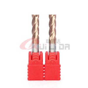Quality Solid Carbide 1/4 Inch End Mill Extra Long AlTiSiN Coating wholesale