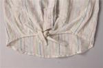 Girls Cool Cropped Striped Shirt Sleeveless 53% Linen 46% Cotton