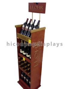 Quality Retail Wood Wine Display Stand Merchandising Displays Fixtures wholesale