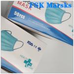 CE FDA 3 Ply Surgical Face Mask Disposable Mouth Mask Adjustable Nose Bridge