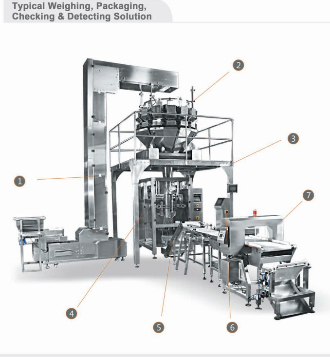 SS 304 Weigher Packing Machine Icy Shrimp Workshop Packing System Target Weight 200g~1500g