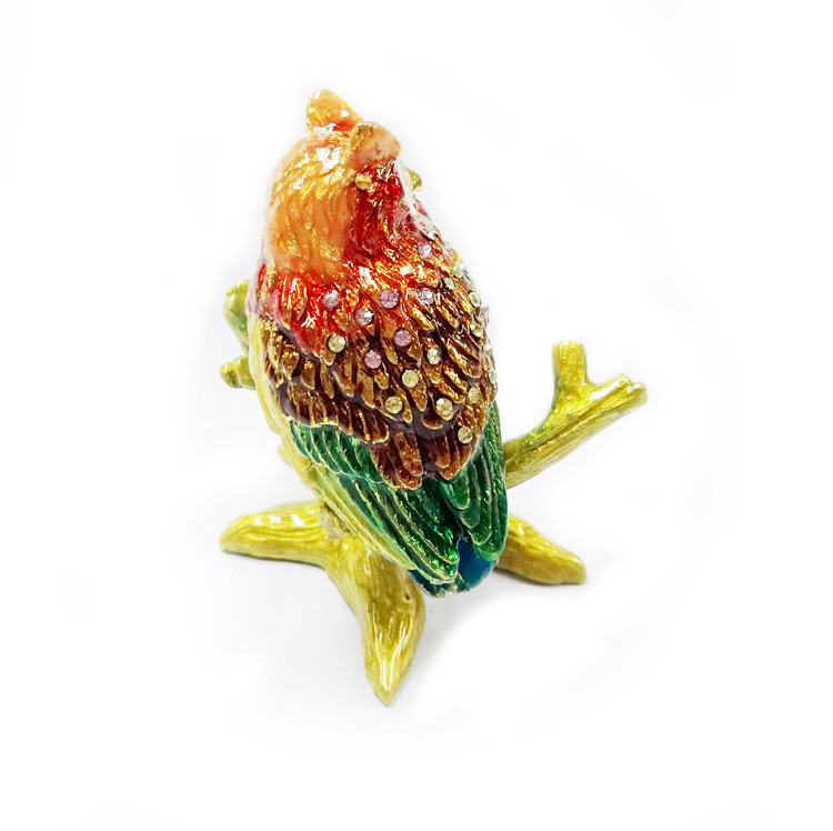 Bird owl trinket jewelry box owl jeweled animal boxes bird bejewelled boxes
