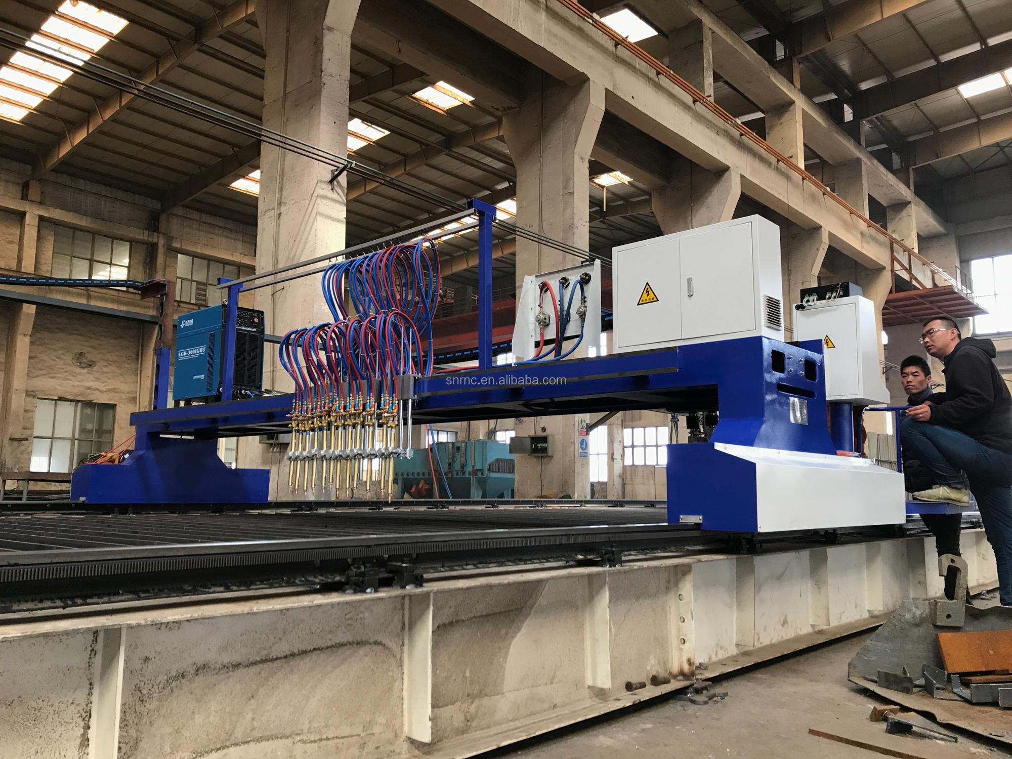 300A 400A Plasma Cutter CNC 6000mm Multi Torch Gas Cutting Machine