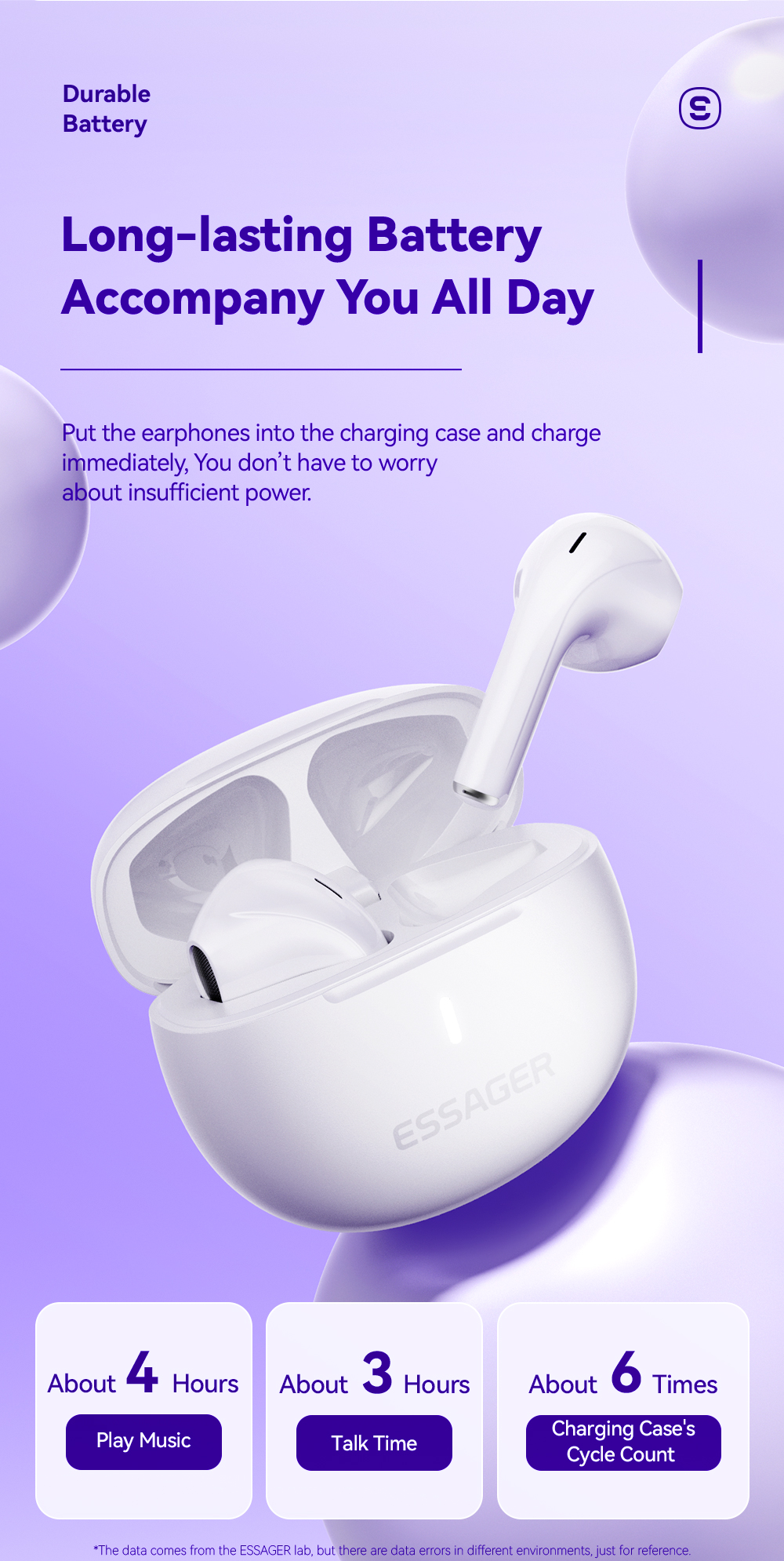 ESSAGER D 8 Series TWS Wireless Earbuds BT Ear Buds With Touch Control