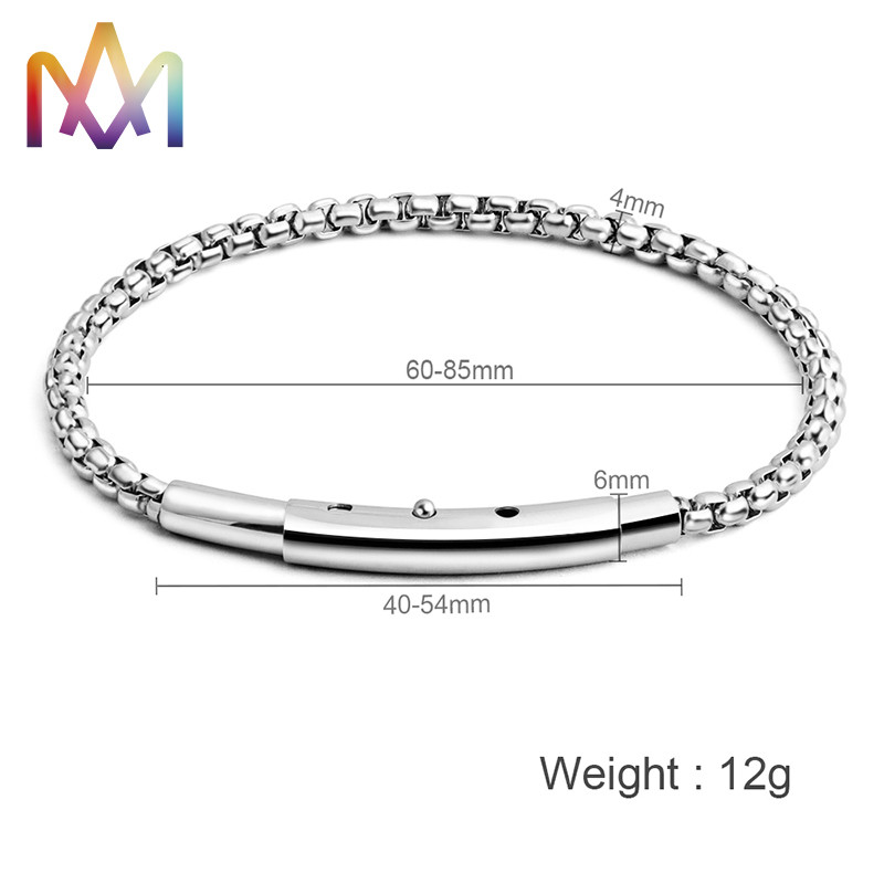 Hypoallergenic SS316L Men Punk Bracelet With Handmade Cuff Chain
