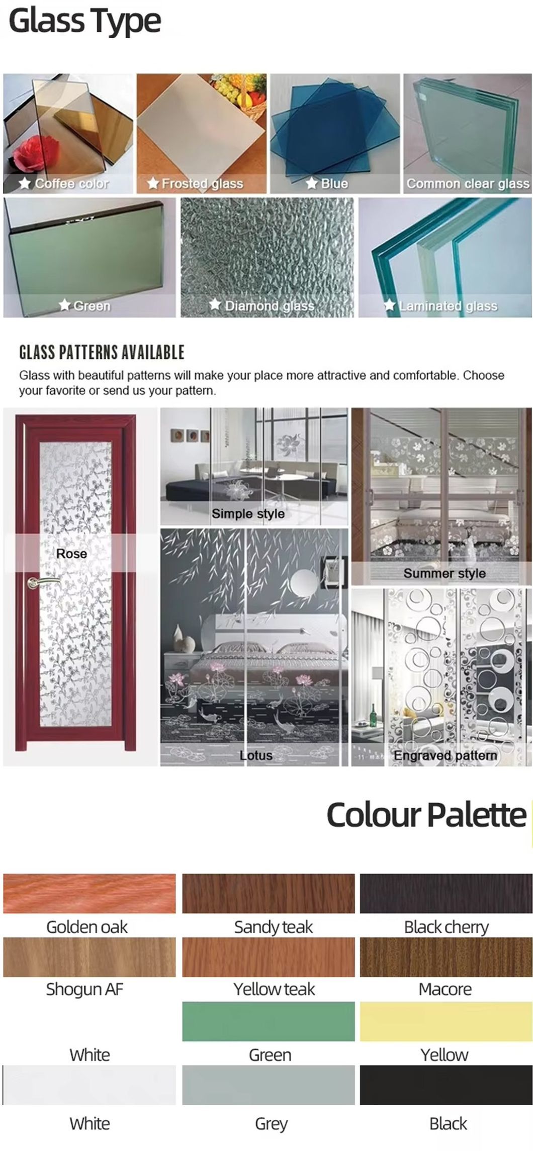 Composite Aluminum-Wood Door, French Style