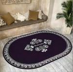 Ethnic Style Ellipse Crystal Velvet Floor Carpets 160*230cm For Bedroom Living